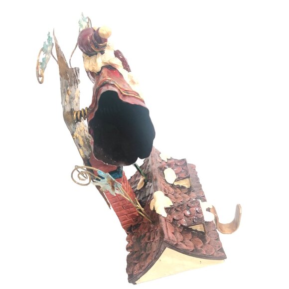 Vintage 2000 Christmas Stocking Hanger Ornate Metal Santa Chimney Tree TMD - Picture 3 of 16